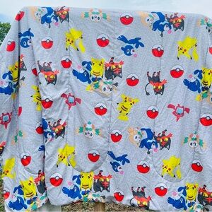 Pokémon reversible blue grey kids twin bed comforter
